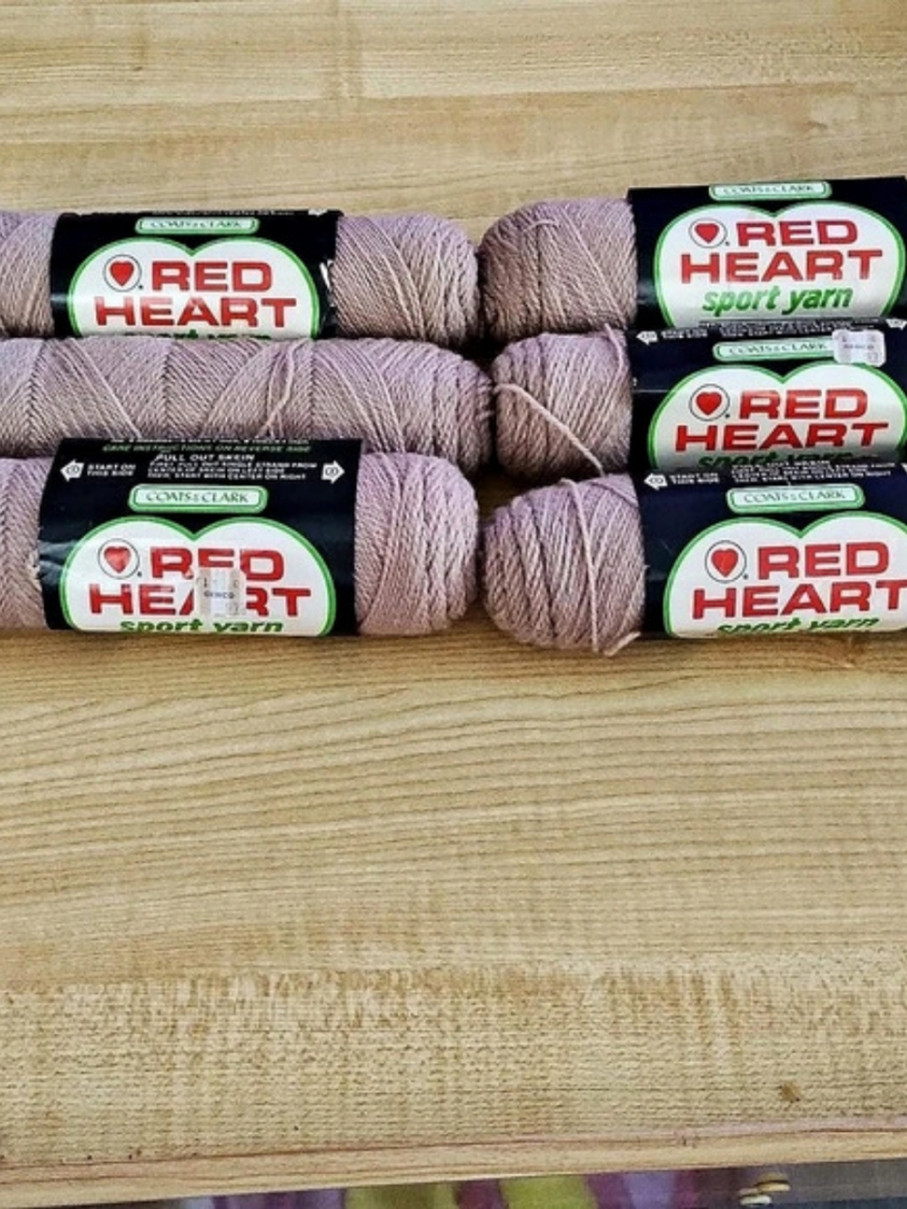 Red Heart Vintage Baby Yarn, new camel Lot of 10plus 1 ounce all dye lot 328
